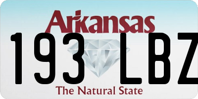 AR license plate 193LBZ
