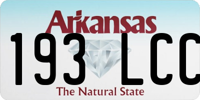 AR license plate 193LCC