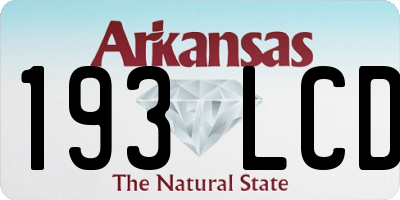 AR license plate 193LCD