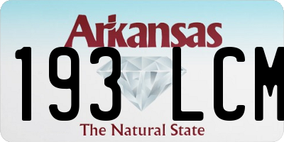AR license plate 193LCM