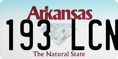 AR license plate 193LCN
