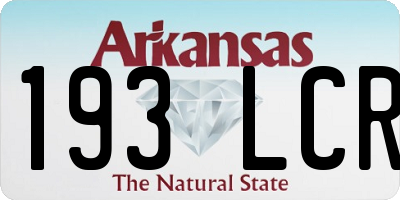 AR license plate 193LCR