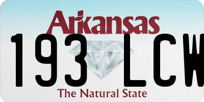 AR license plate 193LCW