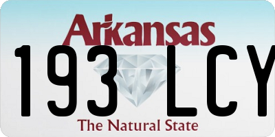 AR license plate 193LCY