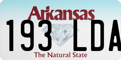 AR license plate 193LDA