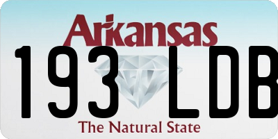 AR license plate 193LDB