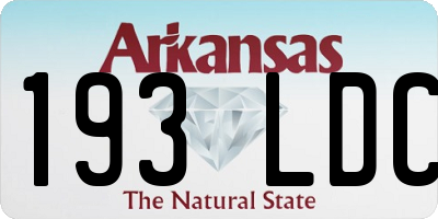 AR license plate 193LDC