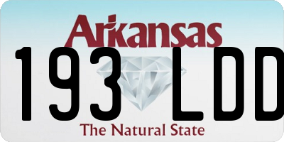 AR license plate 193LDD