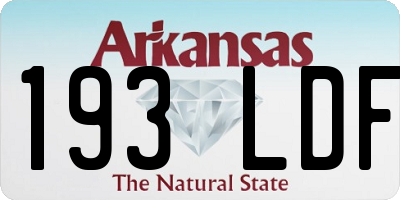 AR license plate 193LDF