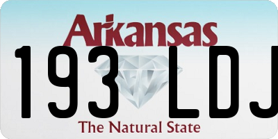 AR license plate 193LDJ