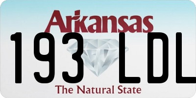 AR license plate 193LDL