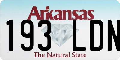 AR license plate 193LDN