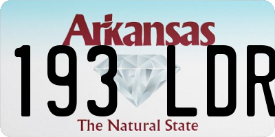 AR license plate 193LDR