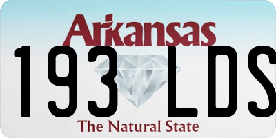 AR license plate 193LDS