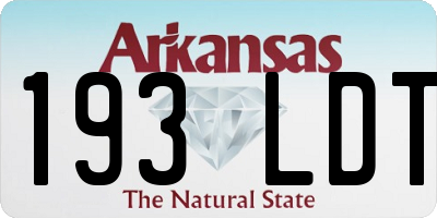 AR license plate 193LDT