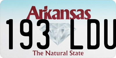 AR license plate 193LDU