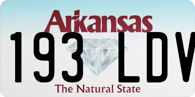 AR license plate 193LDV