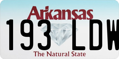 AR license plate 193LDW