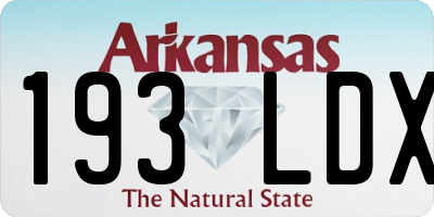 AR license plate 193LDX