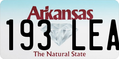 AR license plate 193LEA