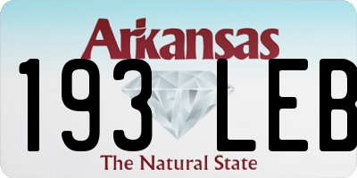 AR license plate 193LEB