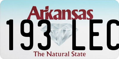 AR license plate 193LEC