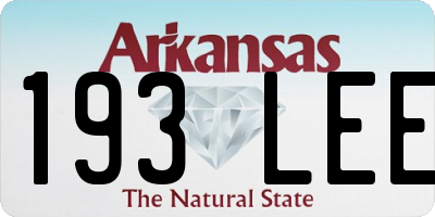 AR license plate 193LEE