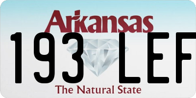 AR license plate 193LEF