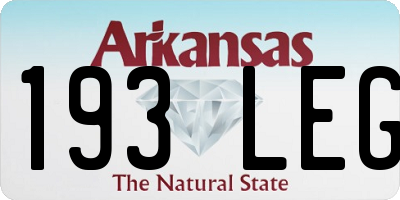 AR license plate 193LEG