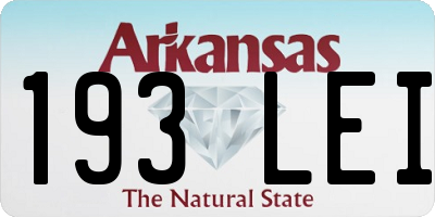 AR license plate 193LEI