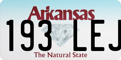 AR license plate 193LEJ