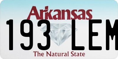 AR license plate 193LEM