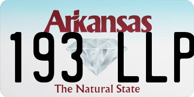 AR license plate 193LLP