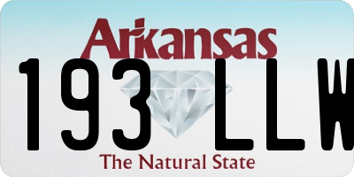 AR license plate 193LLW