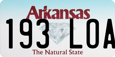 AR license plate 193LOA