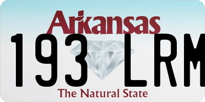 AR license plate 193LRM