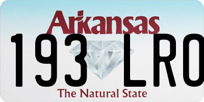 AR license plate 193LRO