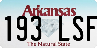 AR license plate 193LSF