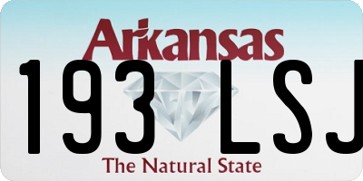 AR license plate 193LSJ