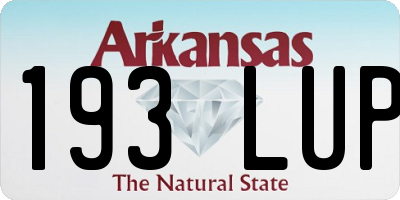 AR license plate 193LUP