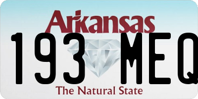 AR license plate 193MEQ