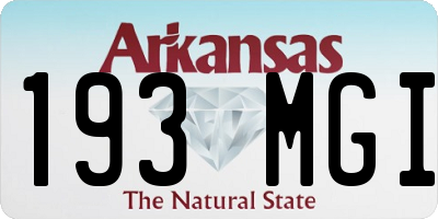 AR license plate 193MGI