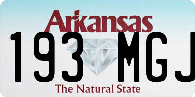 AR license plate 193MGJ