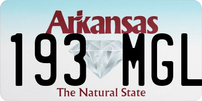 AR license plate 193MGL