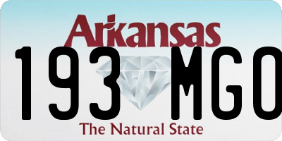 AR license plate 193MGO