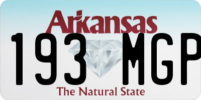 AR license plate 193MGP