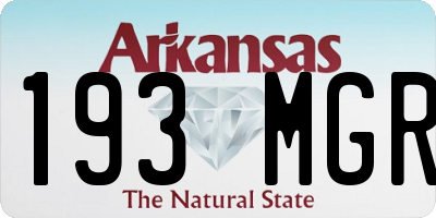 AR license plate 193MGR