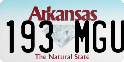 AR license plate 193MGU
