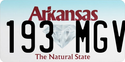 AR license plate 193MGV
