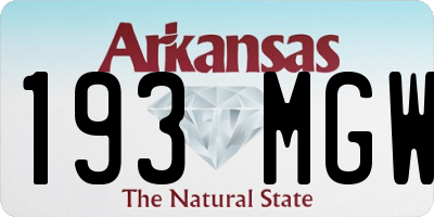 AR license plate 193MGW